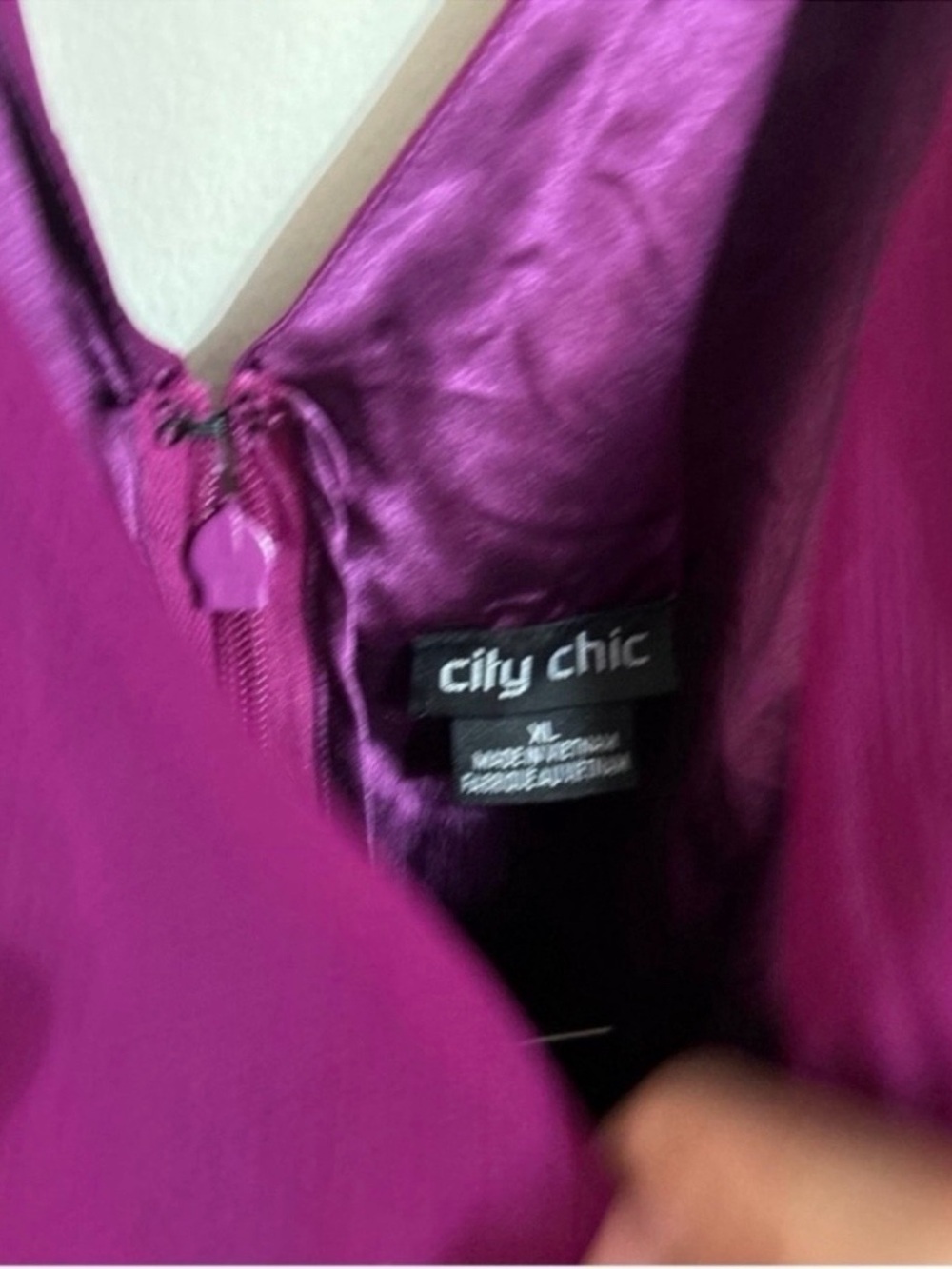 NWT City Chic Size Plus High Low Size XL Magenta Flirty Tiere Maxi Dress - Picture 8 of 11
